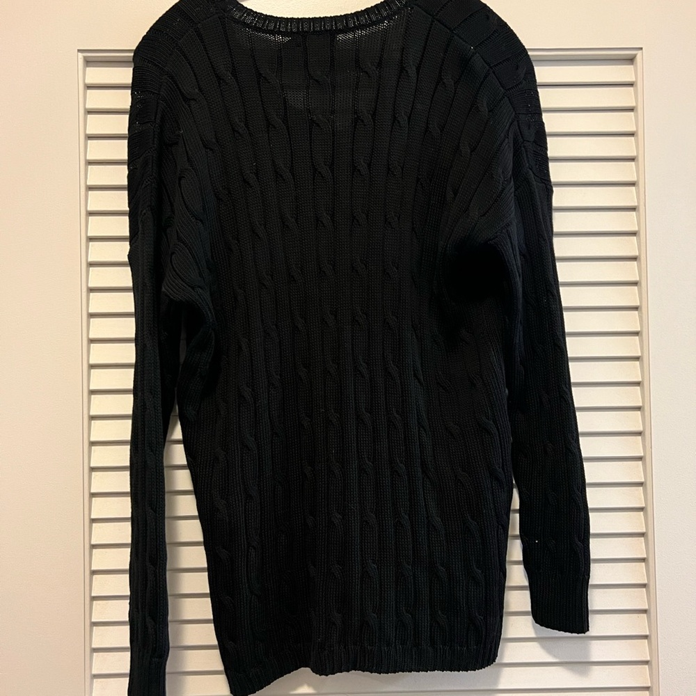 Ralph Lauren Women's Black V-Neck Sweater - Picture 3 of 3